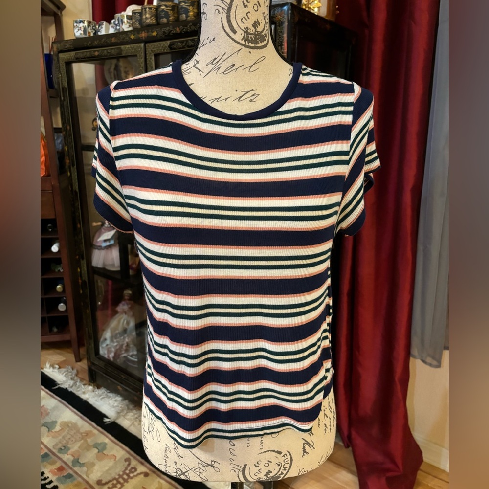 H&M Divided Striped Babydoll Top